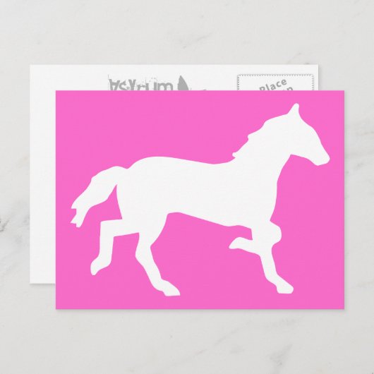 einfaches Pferd Postkarte (Vorne/Hinten)