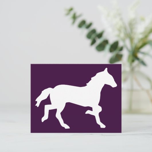 einfaches Pferd Postkarte (Stehend Vorderseite)
