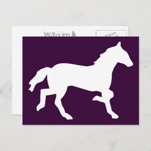 einfaches Pferd Postkarte (Vorne/Hinten)