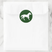 einfaches Pferd Runder Aufkleber (Tasche)