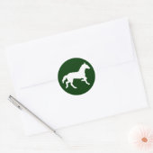 einfaches Pferd Runder Aufkleber (Umschlag)