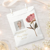 Einfaches Pfingstrosen-Foto-Trauer-Samen Geschenktütchen (Ausgeschnitten)