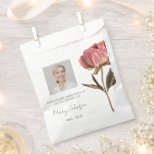 Einfaches Pfingstrosen-Foto-Trauer-Samen Geschenktütchen (Ausgeschnitten)