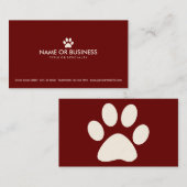 einfaches Pfoten Visitenkarte (Vorne/Hinten)