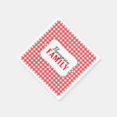 Einfaches Picnic Gingham Pattern Minimalistischer Serviette (Ecke)