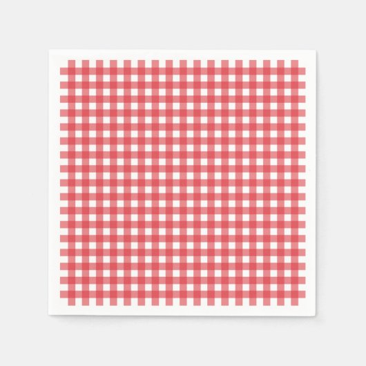 Einfaches Picnic Gingham Pattern Minimalistischer  Serviette (Vorderseite)
