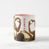 EINFACHES PINK FLORAL FAMILIENFOTO TASSE (Zentrum)