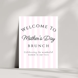 Einfaches Pink Mother's Day Begrüßungszeichen Poster