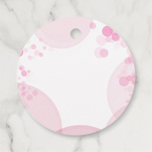 Einfaches Pink Script und Bokeh White Vielen Dank Geschenkanhänger (Rückseite)