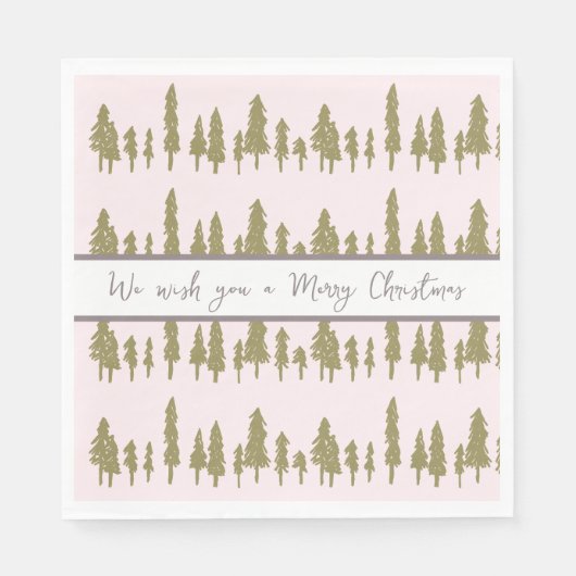 Einfaches Pink und Magenta Weihnachtsmuster Serviette (Vorderseite)