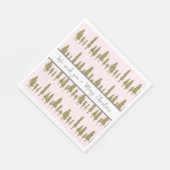 Einfaches Pink und Magenta Weihnachtsmuster Serviette (Ecke)