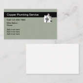 einfaches Plumberthema Visitenkarte (Vorne/Hinten)