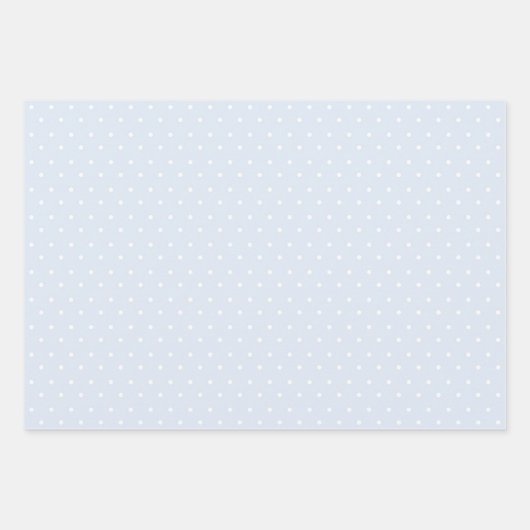 Einfaches Polka Dot Muster in Pastel Light Blue Gr Geschenkpapier Set (Vorderseite)