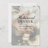 Einfaches Probe-Dinner mit elegantem Script-Foto Einladung (Vorderseite)