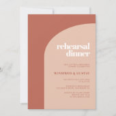 Einfaches Probe-Dinner mit Pfirsichpfirsichgras Einladung (Vorderseite)