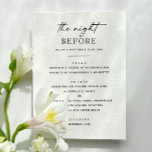 Einfaches Probe-Dinner. Nacht vor sauberer Moderne Menükarte<br><div class="desc">Planen Sie "The Night Before" Ihren großen Tag? Dieses einfache Dinner-Menü in Schwarz-Weiß-Probe bietet ein sauberes, modernes Layout mit einer umfassenden Anpassung für Ihre Mahlzeiten und Veranstaltungen Details. Ideal für Paare, die ein minimalistisches, stilvolles Ambiente ohne Ablenkungen gewollt haben. Ideal für Abendessen im Restaurant, Ansammlungen im Hinterhof oder private Hochzeitsfeiern....</div>