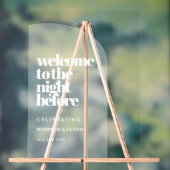Einfaches Probe-Dinner Willkommen Acrylschild (Neutral)