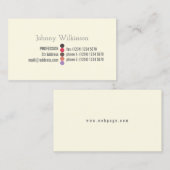 Einfaches professinal unbedeutender Blick Visitenkarte (Vorne/Hinten)