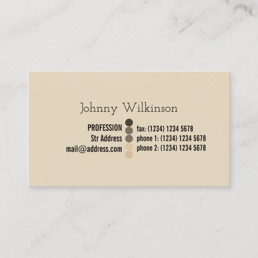 Einfaches professinal unbedeutender Blick Visitenkarte (Vorderseite)