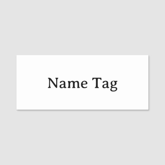Einfaches Professionelles 3" X 1.25" Quadratisches Namensschild (Vorderseite)