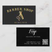 Einfaches professionelles Barber Visitenkarte (Vorne/Hinten)