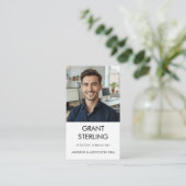 Einfaches professionelles Foto Visitenkarte (Stehend Vorderseite)