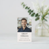 Einfaches professionelles Foto Visitenkarte (Stehend Vorderseite)
