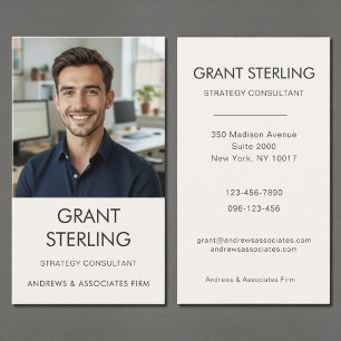 Einfaches professionelles Foto Visitenkarte