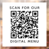 Einfaches professionelles Geschäft QR-Code digital Fensteraufkleber (Blatt 2)