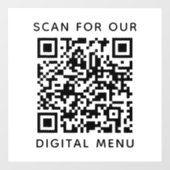 Einfaches professionelles Geschäft QR-Code digital Fensteraufkleber (Blatt)
