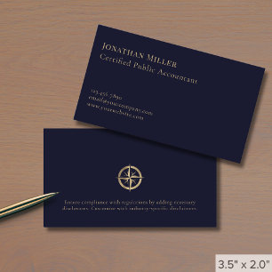Einfaches professionelles Kompass-Logo Visitenkarte