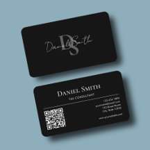 Einfaches professionelles Monogramm Initial QR-Cod
