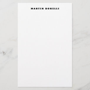 Einfaches professionelles Schwarz-Weiß-Minimalisti Briefpapier