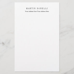 Einfaches professionelles Schwarz-Weiß-Minimalisti Briefpapier