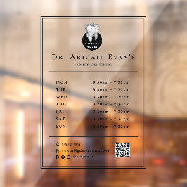 Einfaches Professionelles Zahn Icon Zahnarzt Öffnu Fensteraufkleber