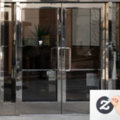 Einfaches professionelles Zahn-Symbol Zahnarzt-Öff Fensteraufkleber (Büro Tür)