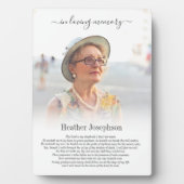 Einfaches Psalm-Memorial-Foto Fotoplatte (Vorderseite)