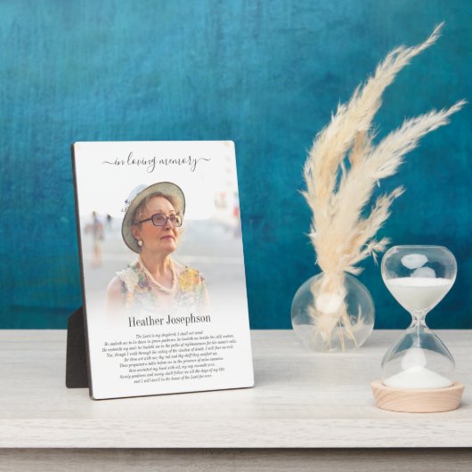 Einfaches Psalm-Memorial-Foto Fotoplatte (Seite)