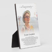 Einfaches Psalm-Memorial-Foto Fotoplatte (Seite)