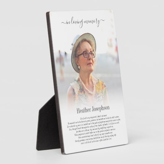 Einfaches Psalm-Memorial-Foto Fotoplatte (Seite)