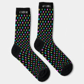 Einfaches Punkte-Muster Personalisiert Schwarz Socken (Rechts)