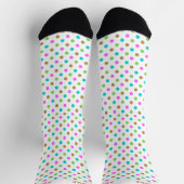 Einfaches Punkte-Muster-personalisiertes Weiß Socken (Oben)