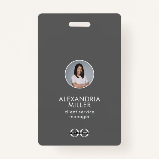 Einfaches QR-Abzeichen für Mitarbeiter-Foto Ausweis (Vorderseite)