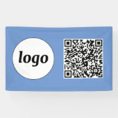 Einfaches QR-Blau für Logos und Text Banner (Horizontal)