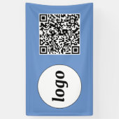Einfaches QR-Blau für Logos und Text Banner (Vertikal)