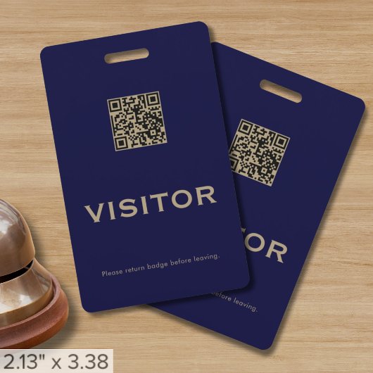 Einfaches QR-Code-Besucherabzeichen Ausweis