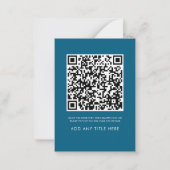 Einfaches QR-Code-Firmenlogo Minimalistisch Mitteilungskarte (Vorderseite)