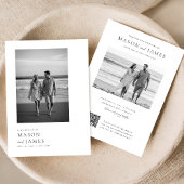 Einfaches QR Code Foto Hochzeit Einladung