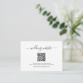 Einfaches QR Code Foto Moderne Hochzeit Begleitkarte (Stehend Vorderseite)