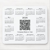 Einfaches QR-Code für 2025-Kalender in der Geschäf Mousepad (Vorne)